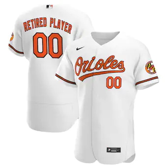 mens nike white baltimore orioles home pick a player retire